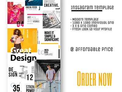 Instagram Feed Template branding design instagram instagram post instagram template minimal
