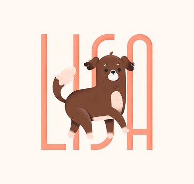 Lisa the doggo cute dog doggo illustration illustrator pet procreate