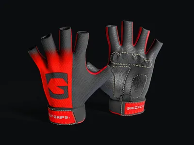 Grizzly Grips (Gloves) brand branding design g gloves graphic design grips grizzly grizzly bear icon logo mark packaging