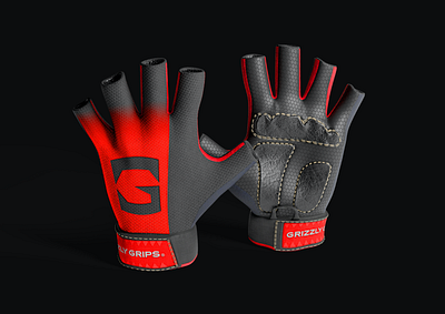 Grizzly Grips (Gloves) brand branding design g gloves graphic design grips grizzly grizzly bear icon logo mark packaging