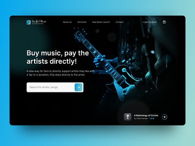 Soulful Music - Hero Section UI dailyui logo minimal uichallenge website