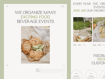 Website for Tasting Events clean clean design concept design interface minimalistic product typography web web design website