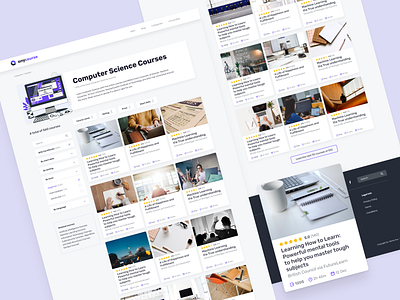 Anycourse - Category page cards course design filters ui ux website