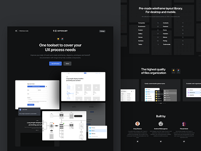 uxtoolset.com - Landing Page branding component design figma freebie landing page minimal sketch ui uidesign ux ux ui webdesign website