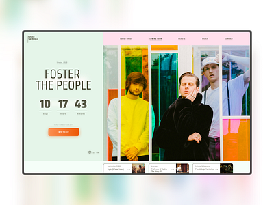 Design a Countdown Timer dailyui dailyui014 design musician ui ux webdesign website