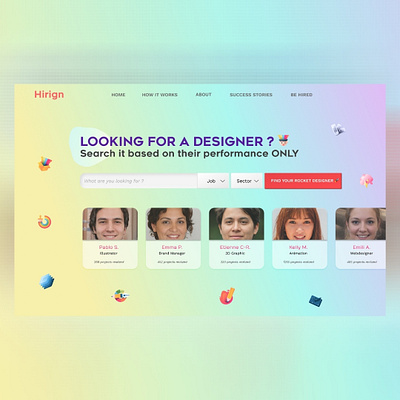 HIRIGN - DAY 3 branding design figma illustration ui ux web