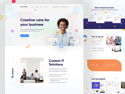 Landing page design concept animation clean design exploration icons illustration interface landing page layout design marketing agency portfolio seo agency typography ui design ux design ux designer web website website design website designer