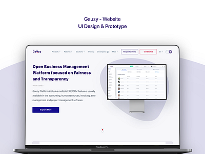 Gauzy Platform - Website - UX/UI Design & Prototype dailyui design ui ui design uidesign uxdesign website design website designing