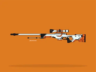 AWP - Asiimov adobe illustrator art artwork counterstrike csgo design designer drawing fanart flat flatdesign flatvector gameart gamers gaming graphicdesign illustration vector vector illustration vectorart