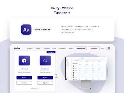 Gauzy Platform - Website - UX/UI Design & Prototype typography ui ui design uidesign web design