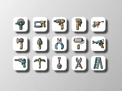 Working Tools 02 (Filled Outline) app app icon clip art design doodle filled outline flatdesigns flaticon icon icon bundle icon set iconfinder illustration simple tools ui uiux vector web icon working tool