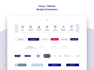 Gauzy Platform - Website - UX/UI Design & Prototype component design components design components ui ui design uidesign