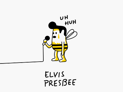 rockabeely on Autify.com animal bee branding cartoon character colour design dribbble elvis fantasy illustration logo mascot musician rock singer typography