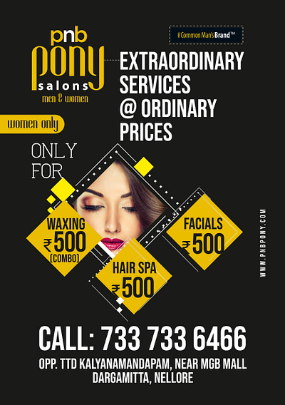 PonySalons - Flyer2 branding design illustration typogaphy