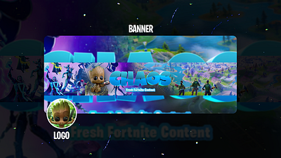 Fortnite Gaming Header Design For Youtube avengers banner design banners channelart cute banner design fiverr forest fortnite fortnite header fortnite logo freelancer gaming app gaming art gaming banner gaming header groot baby header design illustration