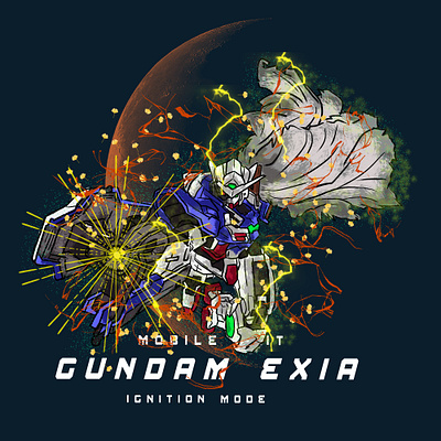 Gundam Exia Ignition mode design giant robot gundam gundam 00 gundam exia gundam exia repair illustration illustrator indonesia legend mecha technology vector