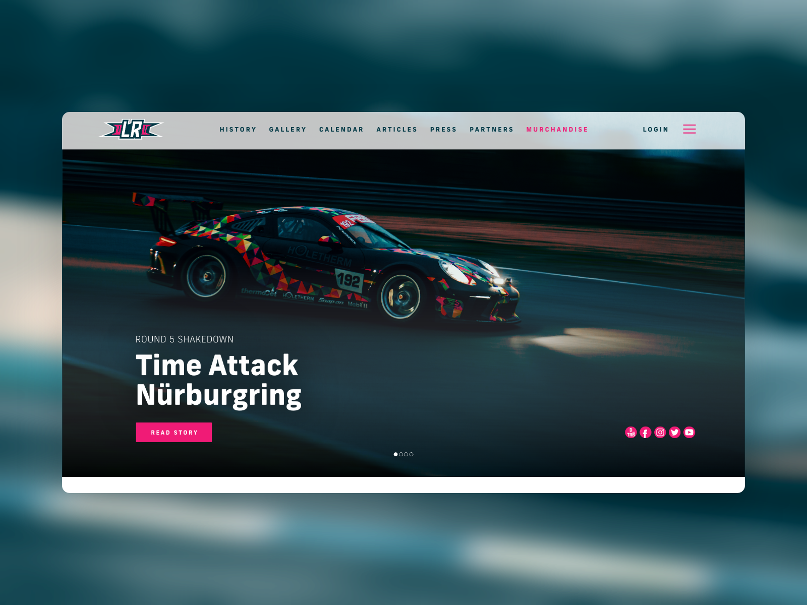 Lateral Racing Desktop landing page by Ash V on Dribbble, image size:1600x1200