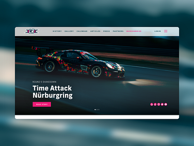 Lateral Racing Desktop landing page brand identity branding design logo motorsport porsche racing team ui web design