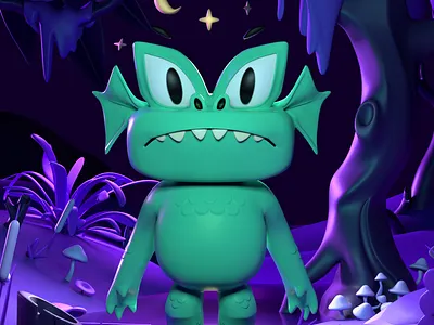 Swamp Monster 3d 3d character 3d character modeling animation c4d cgi character character design design illustration monster monsters