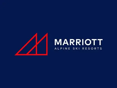 Marriott Alpine Ski Resorts logo alpine alps hotel logo logo design logo design concept logo designer minimal logo minimal logo design modern logo ski logo ski resort logo triangle logo