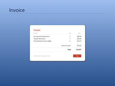 DailyUI Challenge 046 - Invoice daily 100 challenge dailyui dailyui 046 dailyuichallenge design invoice invoice design ui ui design web design webdesign website design