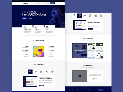 Freelancer Web Template art branding character clean design drawing graphicdesign illustration minimal photoshop ui ux web