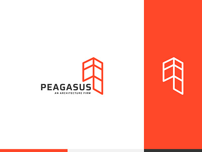 Logo Design-Peagasus brand brand identity branding building logo business logo construction corporate design corporate identity design graphicdesign logo logo design ideas logo mark orange realestate realestate logo