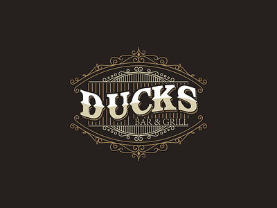 Ducks Bar bar branding design logo typography vector