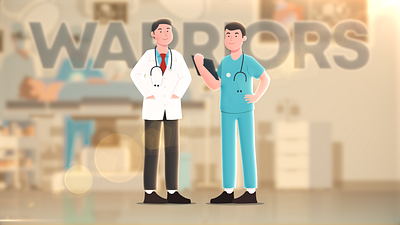 Doctors - Corona warriors 2d after effects corona design doctor hospital illustration illustrator warriors