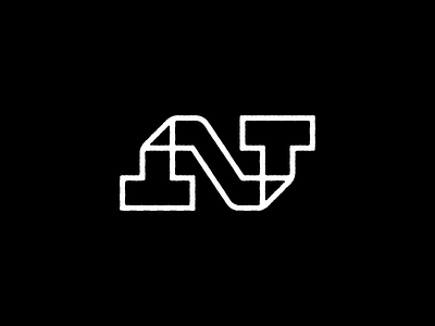 NT Ambigram ambigram branding creative logo lettermark line logo monogram nt