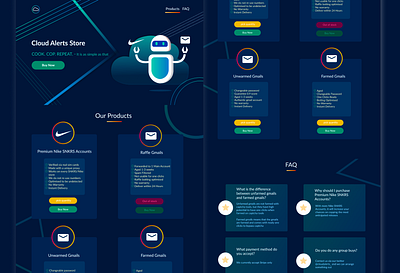 Web design for cloud alerts adobe illustrator brand identity figma figma design ui uiux webdesign