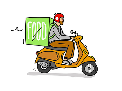 Local Hero bike bike ride character design characterdesign digital illustration drawing food fun funny illustration illustration art rider scooter uber vector vector art vespa vintage