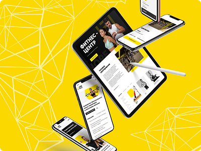 Fitness center branding design landing page minimal typography ux vector web webdesign website