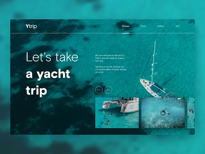 Website Design Concept — Yacht Travel Company blog concept concept design design designer travel web travel website ui ui ux ui design ui designer ux web web design website website concept website design yachting
