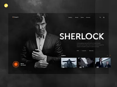 Online cinema - concept android app design app design black and white cinema contrast dark theme design films ios app design movie movie app online platform design series tv shows ui user friendly user inteface ux