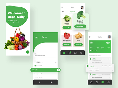 Vegetable delivery app design adobe illustrator cc adobe photoshop logo design adobe xd app design branding logo ui ui design ux ux design vector