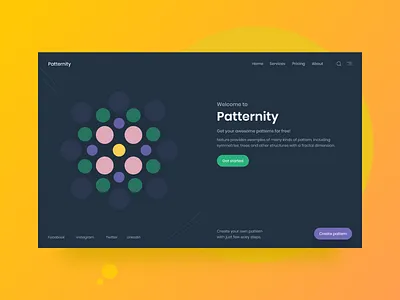 Patternity Web App Design design pattern pattern art patterns ui uidesign ux web webdesign website