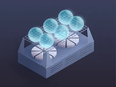 Step 4: Cooling clean isometric illustration design illustration isometric ui ux vector web