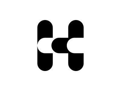 H 2d branding design flat graphic h icon letter letterform lines logo logotype mark minimalistic monogram negative space negativespace symbol typogaphy vector