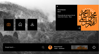 phoenix [Rainemter] customize desktop minimal note rainmeter theme ui ui design uidesign visualization widget windows