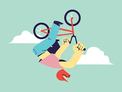 Get Outside 2d adobe bicycle bike biking bmx covid cycle cycling design energy health illustration jump lifestyle mountain bike movement outdoor photoshop quarentine