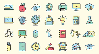 28 Education Icons design icon icon set icons illustration ui ux vector web