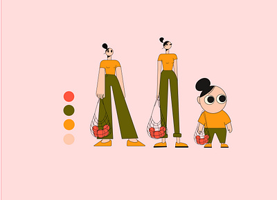 Girls girls girls character design characterdesign design flatdesign girl character illustration illustrator minimalism vector vectorart