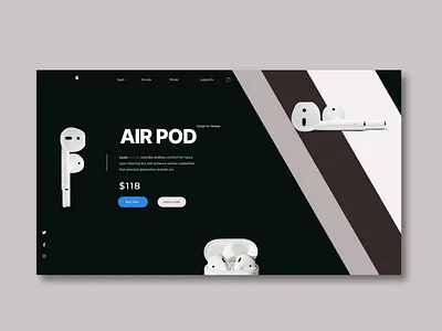 airpods landing page redesign airpods airpods website redesign app apple apple earphone earphone