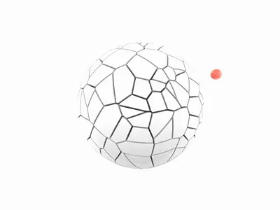 eXelentex 3d 3d art animation art artwork c4d clean graphic design illustration minimal motion red sphere white