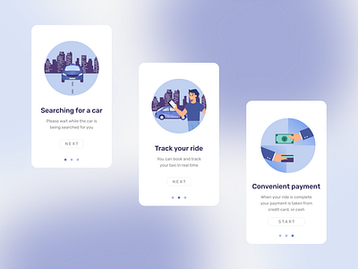 Taxi App (Onboarding) app app design app ui design illustraion illustration mobile mobile app mobile app design mobile design mobile ui purple taxi taxi app taxi booking app taxi driver ui ux