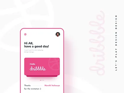 Hello Dribbble! ahmedabad first firstshot flatdesign gujarat hellodribbble india minimal ui ux