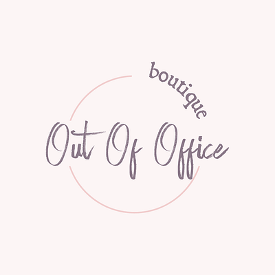 Out of Office Boutique brand design branding design flat icon logo logodesign minimal typography vector