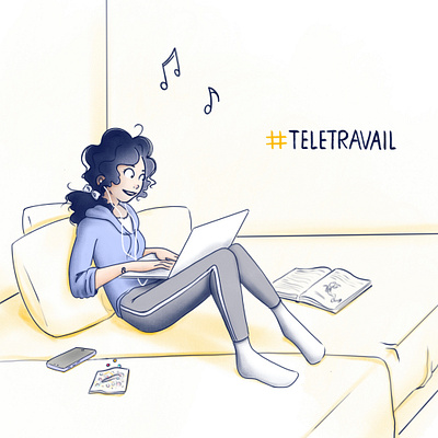 Day 18 : Remote work freelance illustration remote