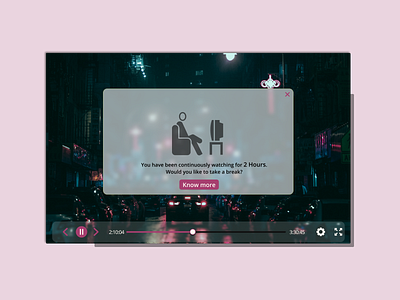 Video Player dailyui interaction design ui uidesign user interface design video player